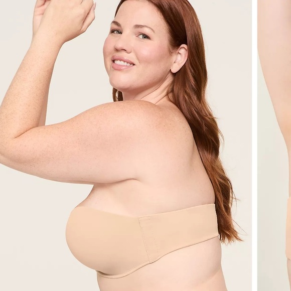 Cacique Lane Bryant Multi Way Boost Strapless Bra 44D Cafe Mocha - Picture 3 of 12